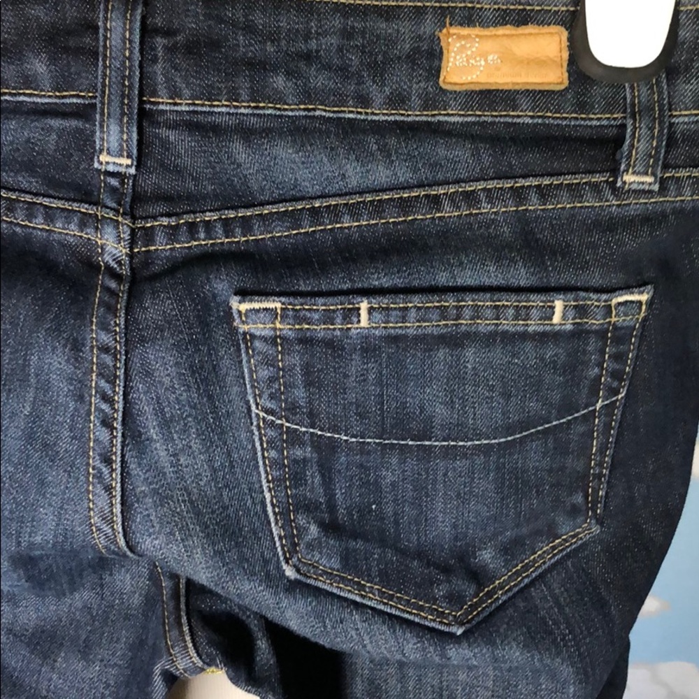 PAIGE Vintage Y2K Blue Heights Low Rise Jeans‎ Dark Wash Size 26 - Picture 9 of 10